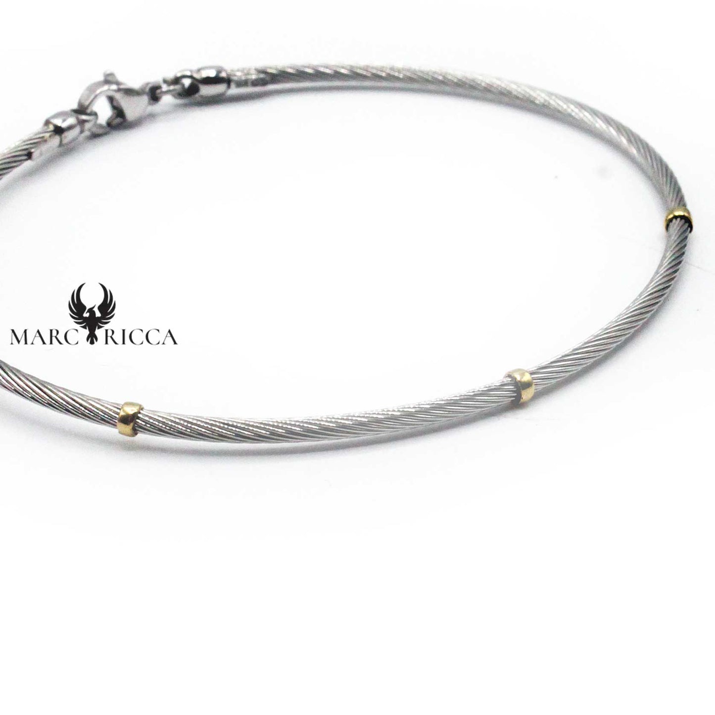 Bracelet Or 3 boules 9 Carats & Acier