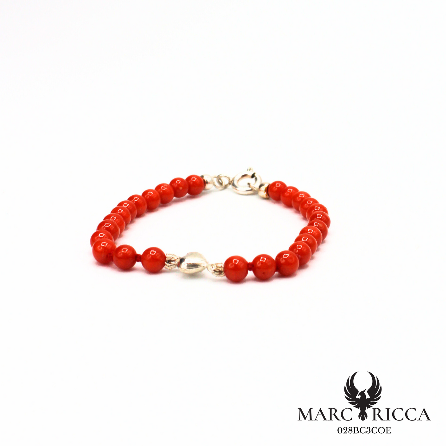 Bracelet Vermeil Corail Perle & Coeur