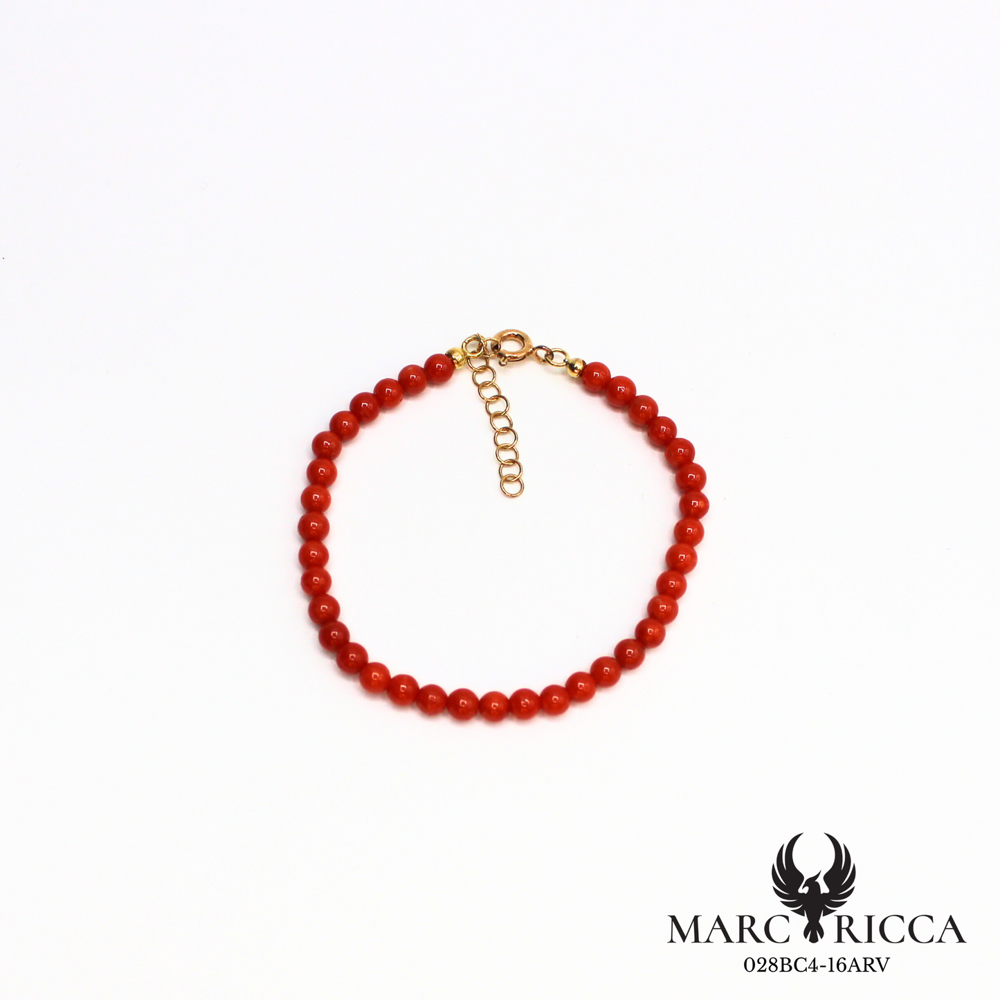 Bracelet perles de corail 4 mm