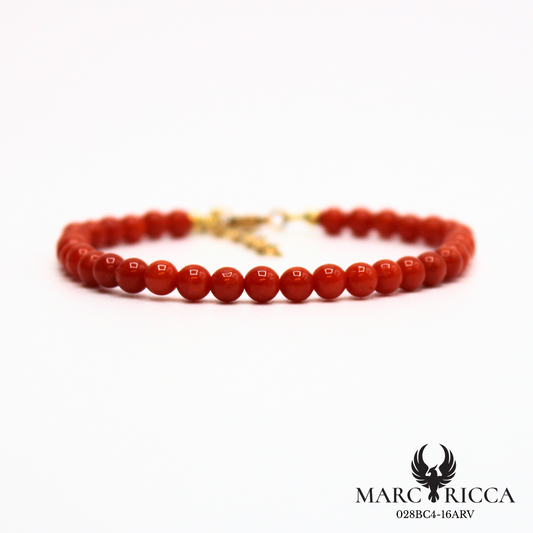 Bracelet perles de corail 4 mm