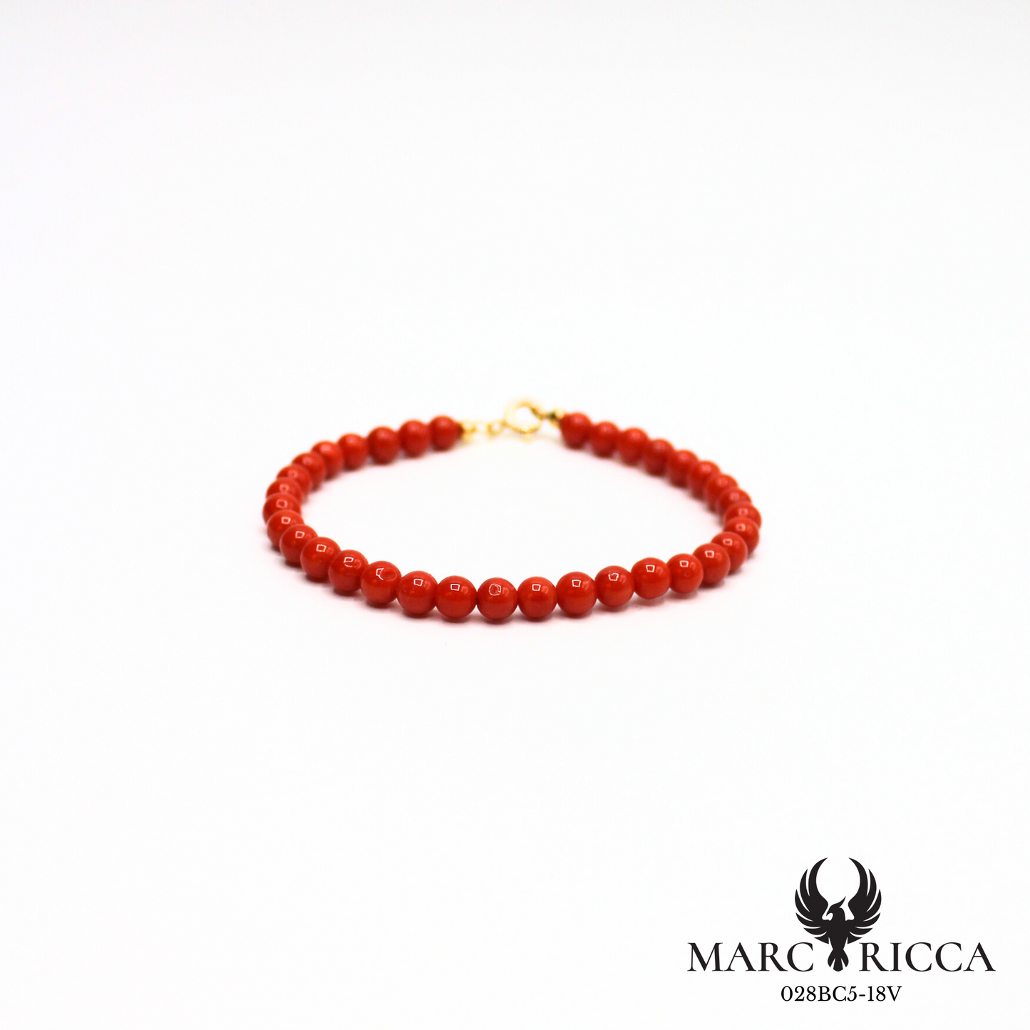 Bracelet perles de corail 5 mm