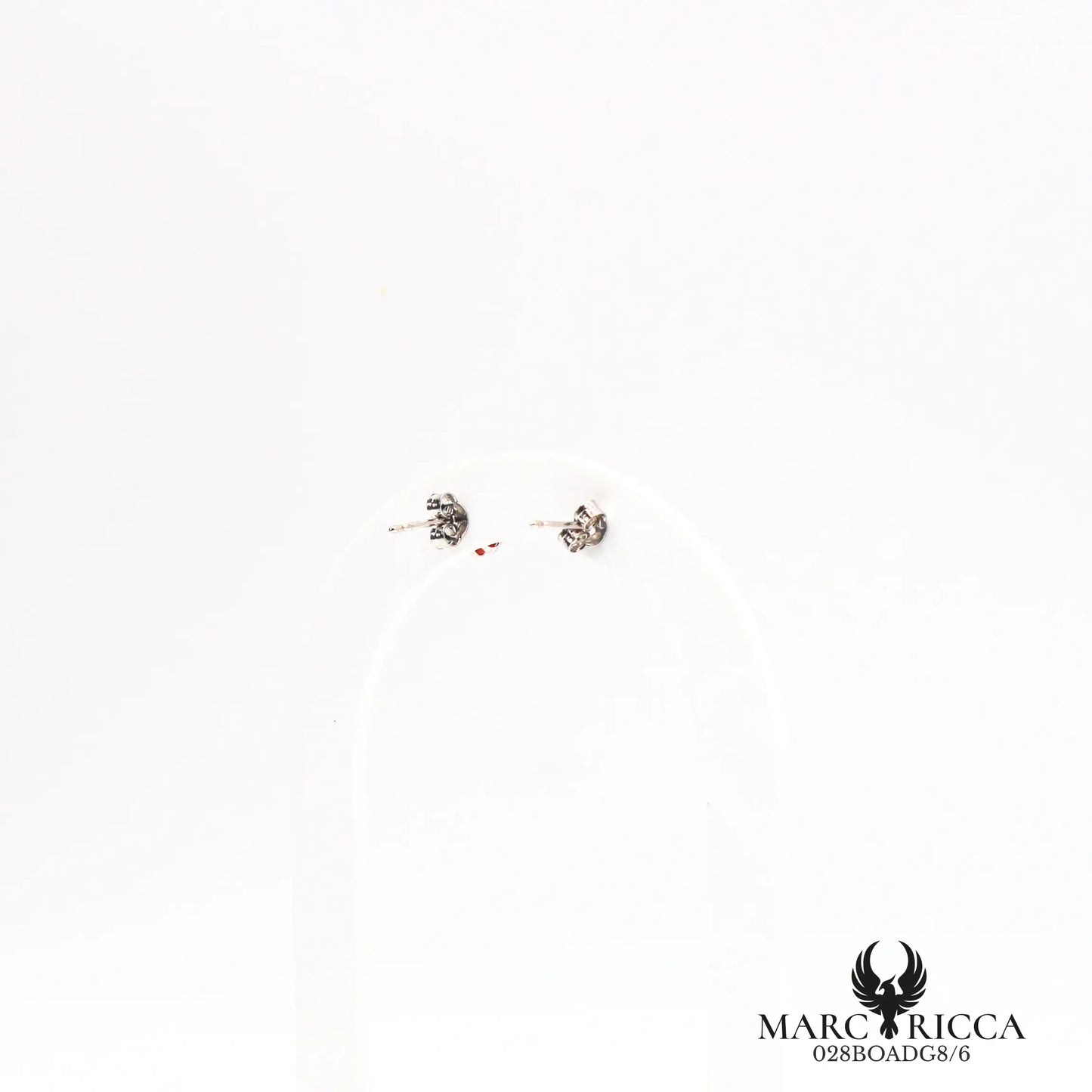 Boucles d'oreilles clous corail ovale