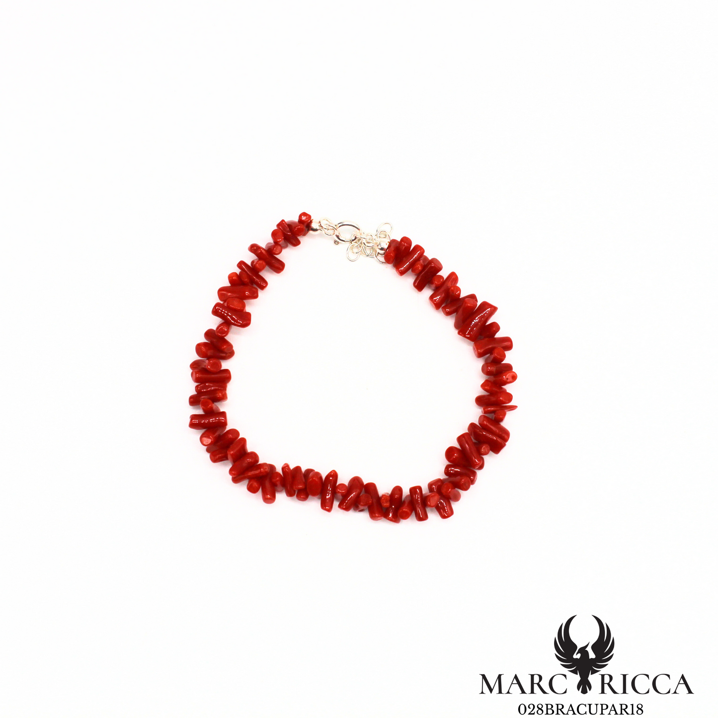 Bracelet Argent Cupolino Corail Rouge