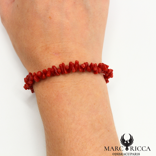 Bracelet Argent Cupolino Corail Rouge