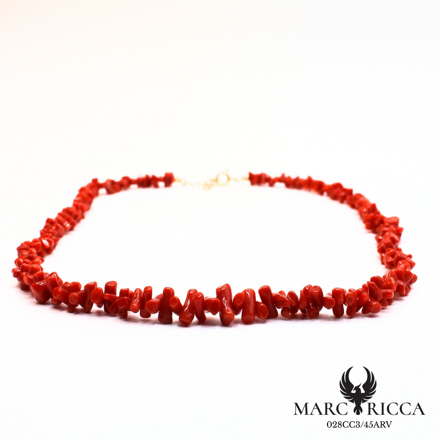Collier corail cupolino fermoir en vermeil