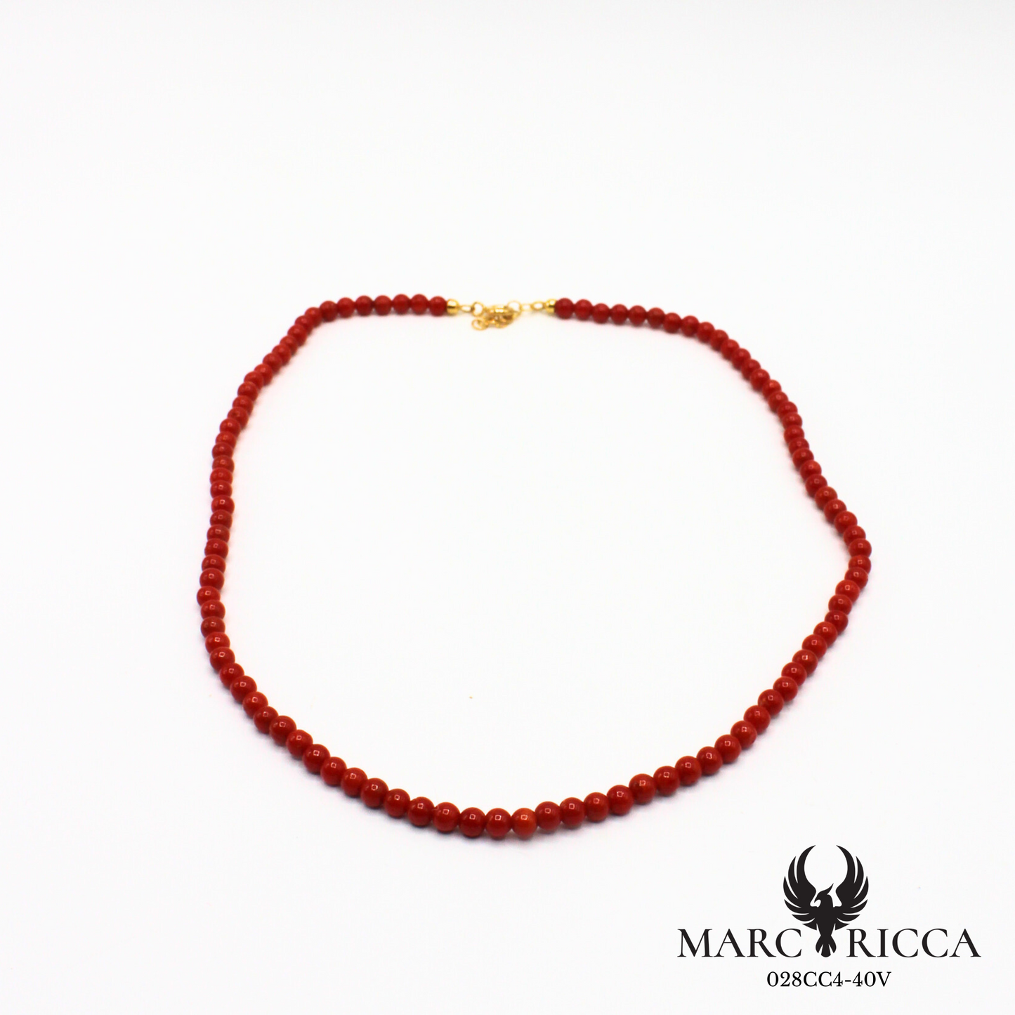 Collier en perles de corail 4mm