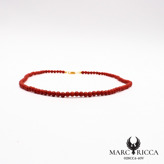 Collier en perles de corail 4mm