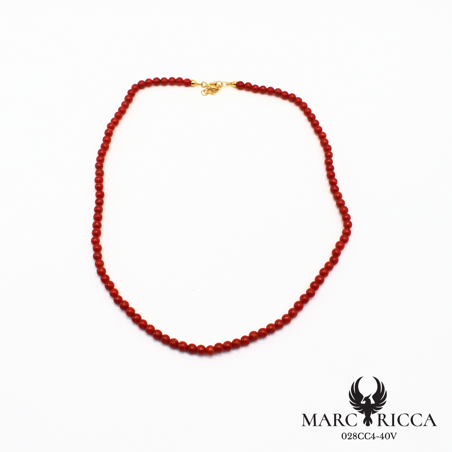 Collier en perles de corail 4mm