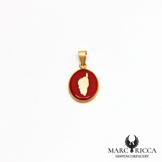 Pendentif  Corse & pâte de corail