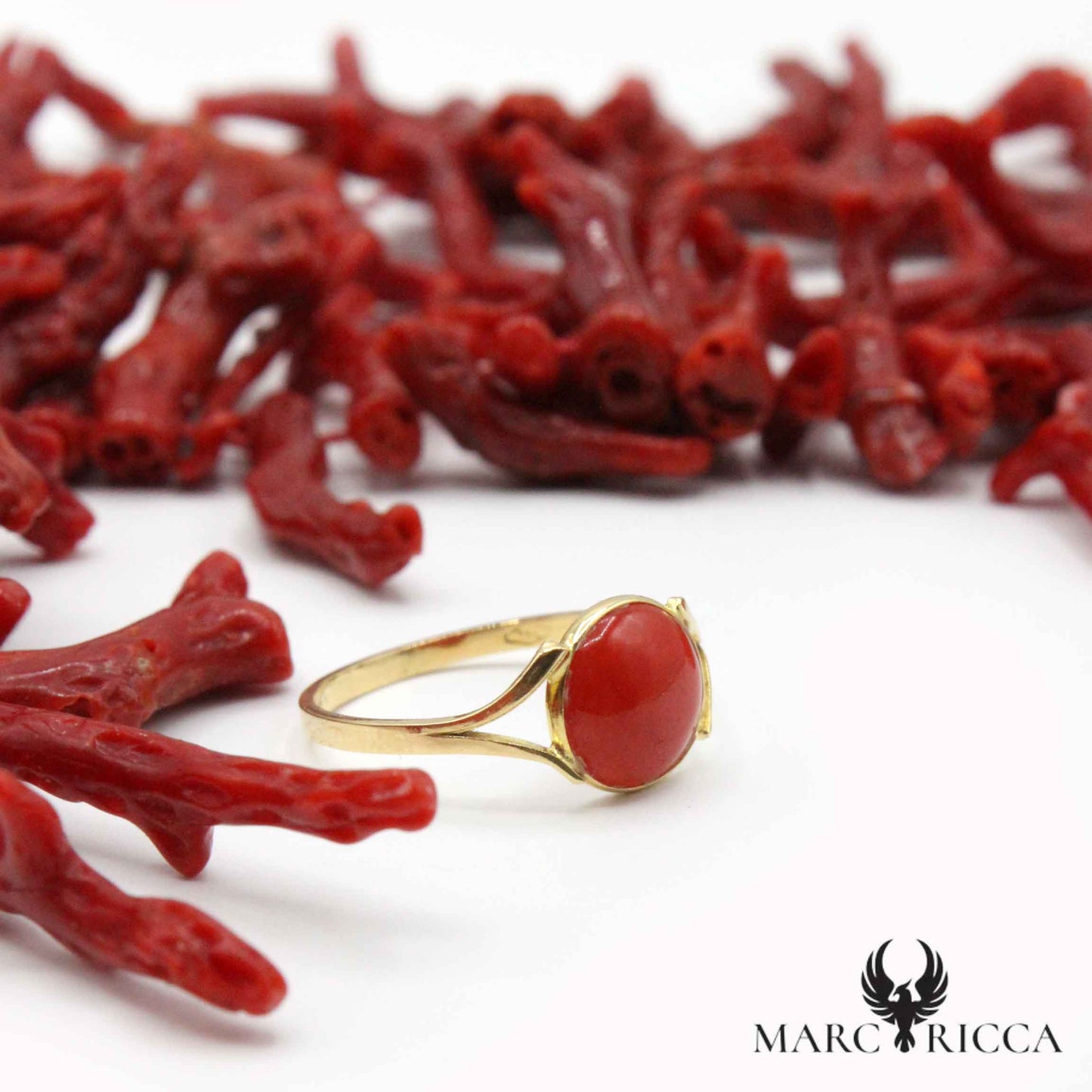 Bague Or Corail Ronde