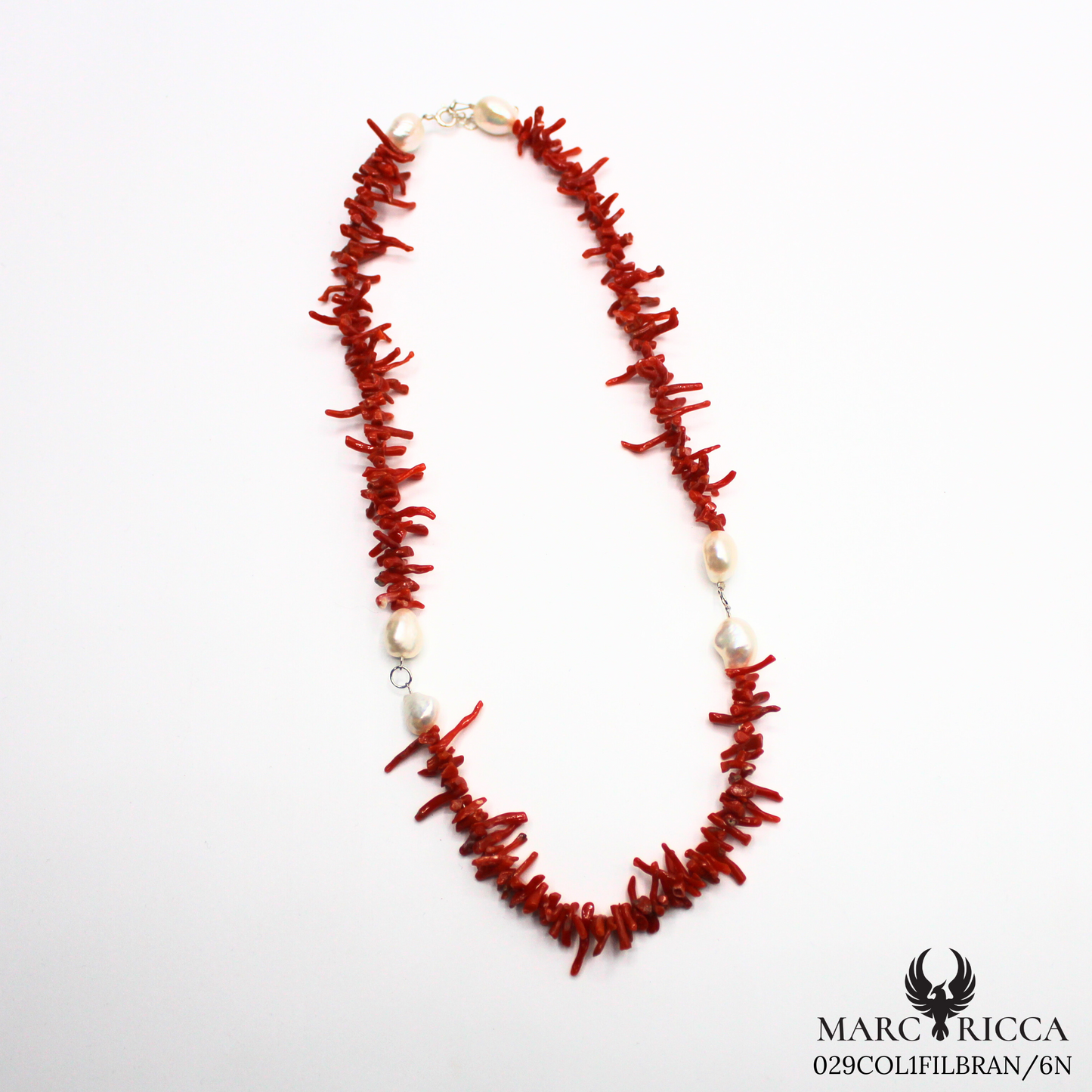 Collier corail Cupolino et perles eau douce