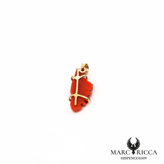 Pendentif corse en corail et vermeil