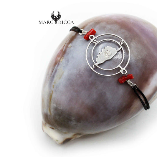 Bracelet Argent Corse & Corail