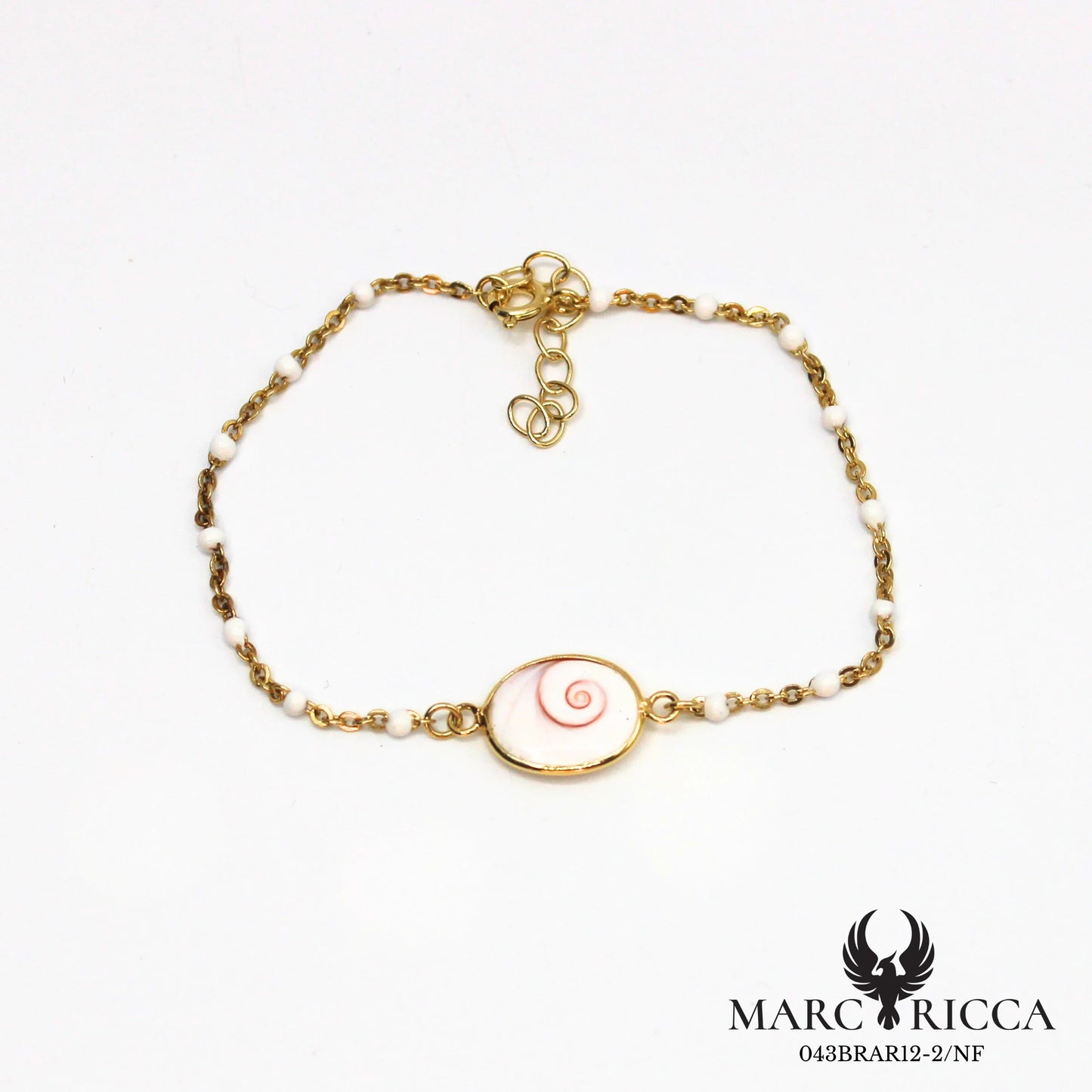 Bracelet en vermeil avec œil de Sainte Lucie et perles de résines