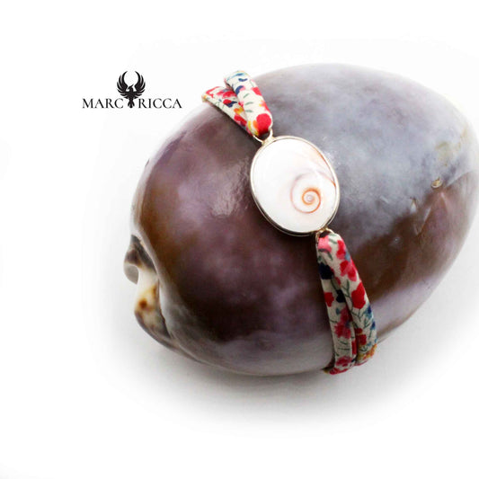 Bracelet Argent Liberty 2 Rangs Œil de St-Lucie Ovale