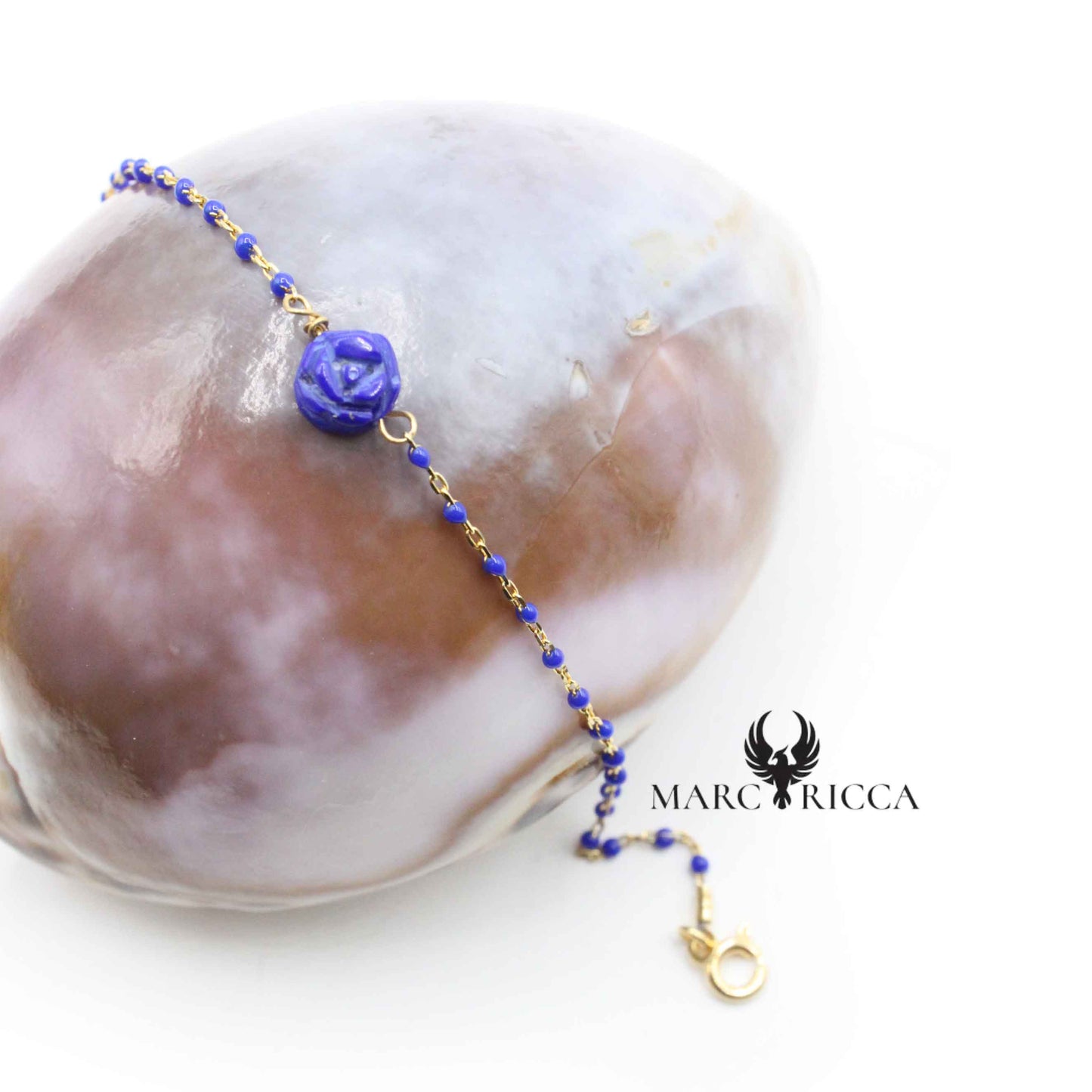 Bracelet Argent Fil Gigi résine & Rose Vermeil