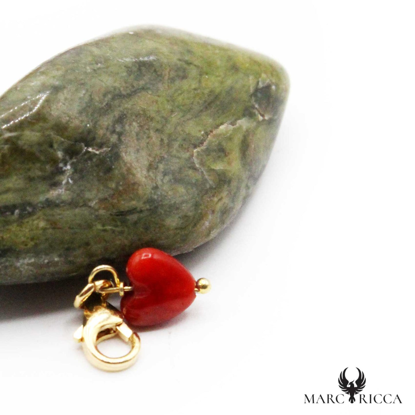 Charms Argent Cœur Corail