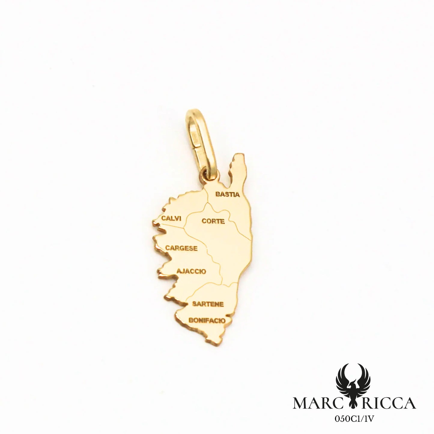 Pendentif corse avec villes en argent ou vermeil