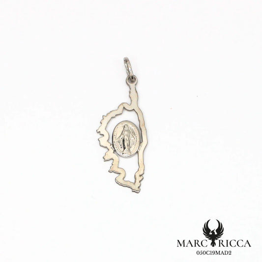 Pendentif Argent Corse Madone Vermeil