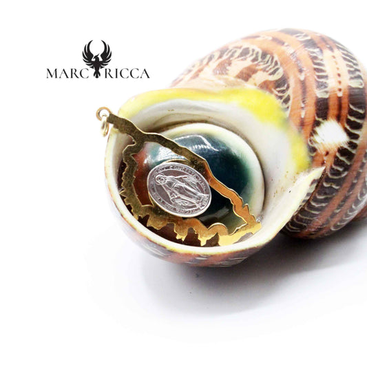 Pendentif Argent Corse Madone & Vermeil