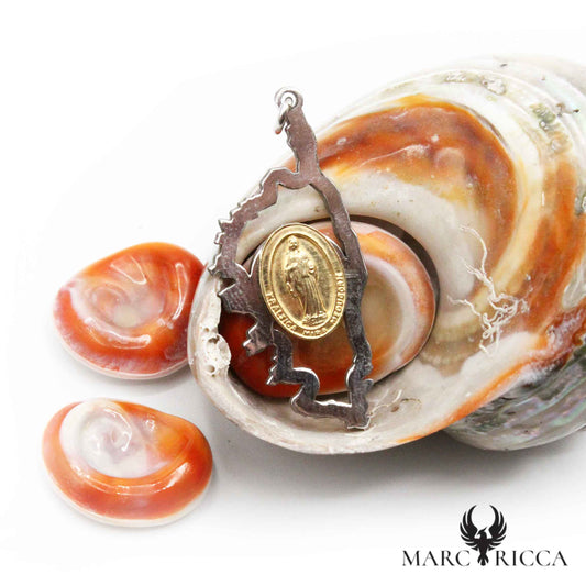 Pendentif Argent Corse Madone & Vermeil