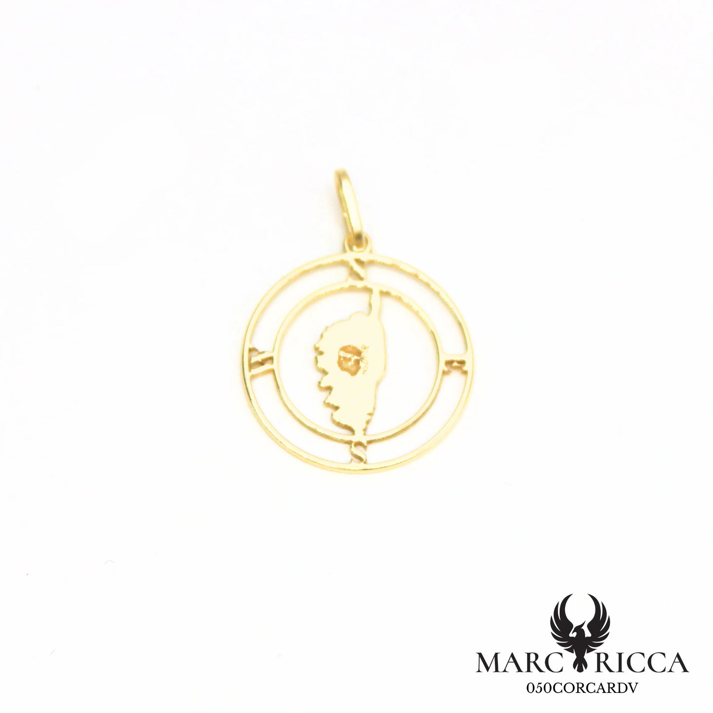 Pendentif Corse avec points cardinaux en argent ou vermeil