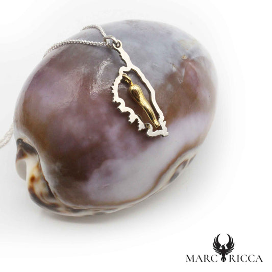 Pendentif Argent Corse & Corne d'Abondance