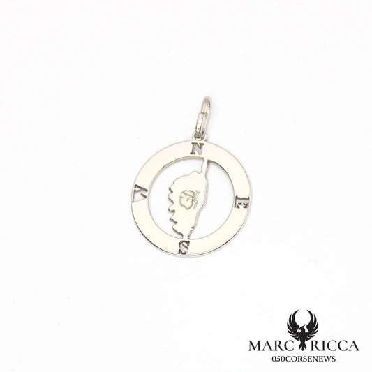 Pendentif Corse avec points cardinaux en argent ou vermeil