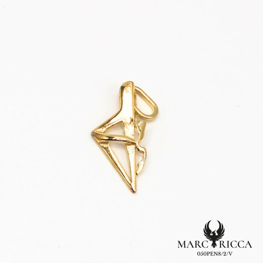 Pendentif corse stylisée avec bandeau en argent ou vermeil