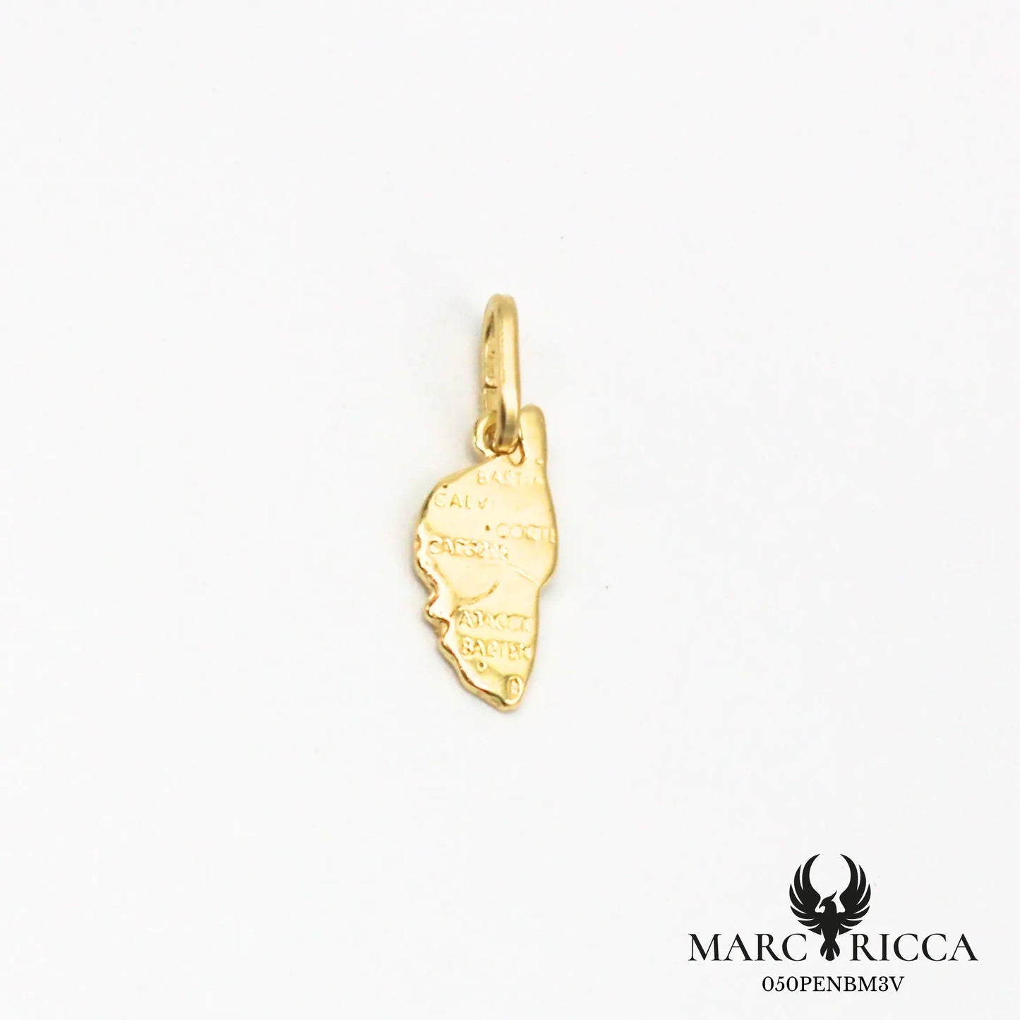 Pendentif corse avec villes gravées en argent ou vermeil