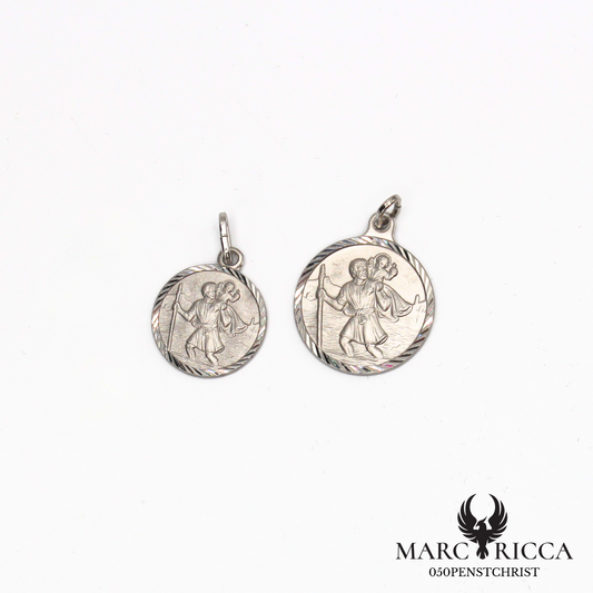 Pendentif Saint-Christophe en argent ou vermeil