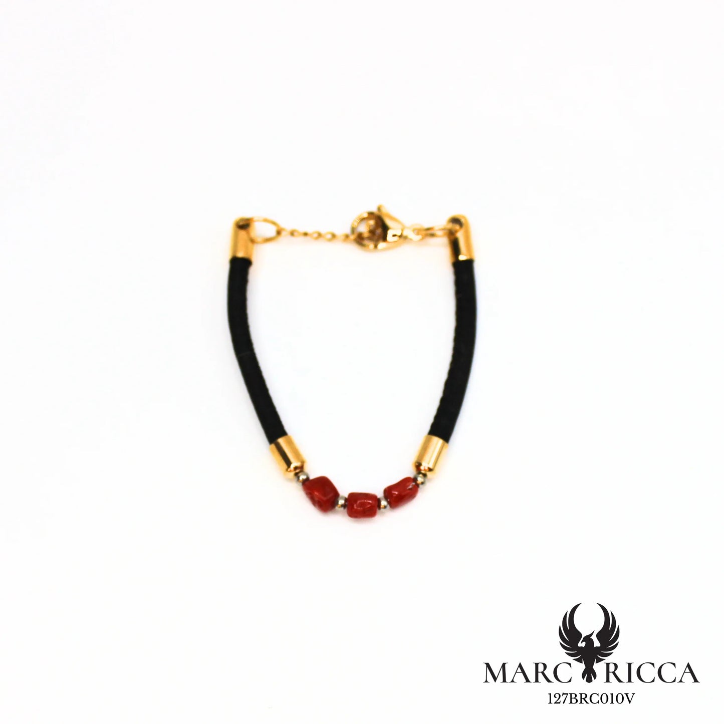 Bracelet liège & corail en acier