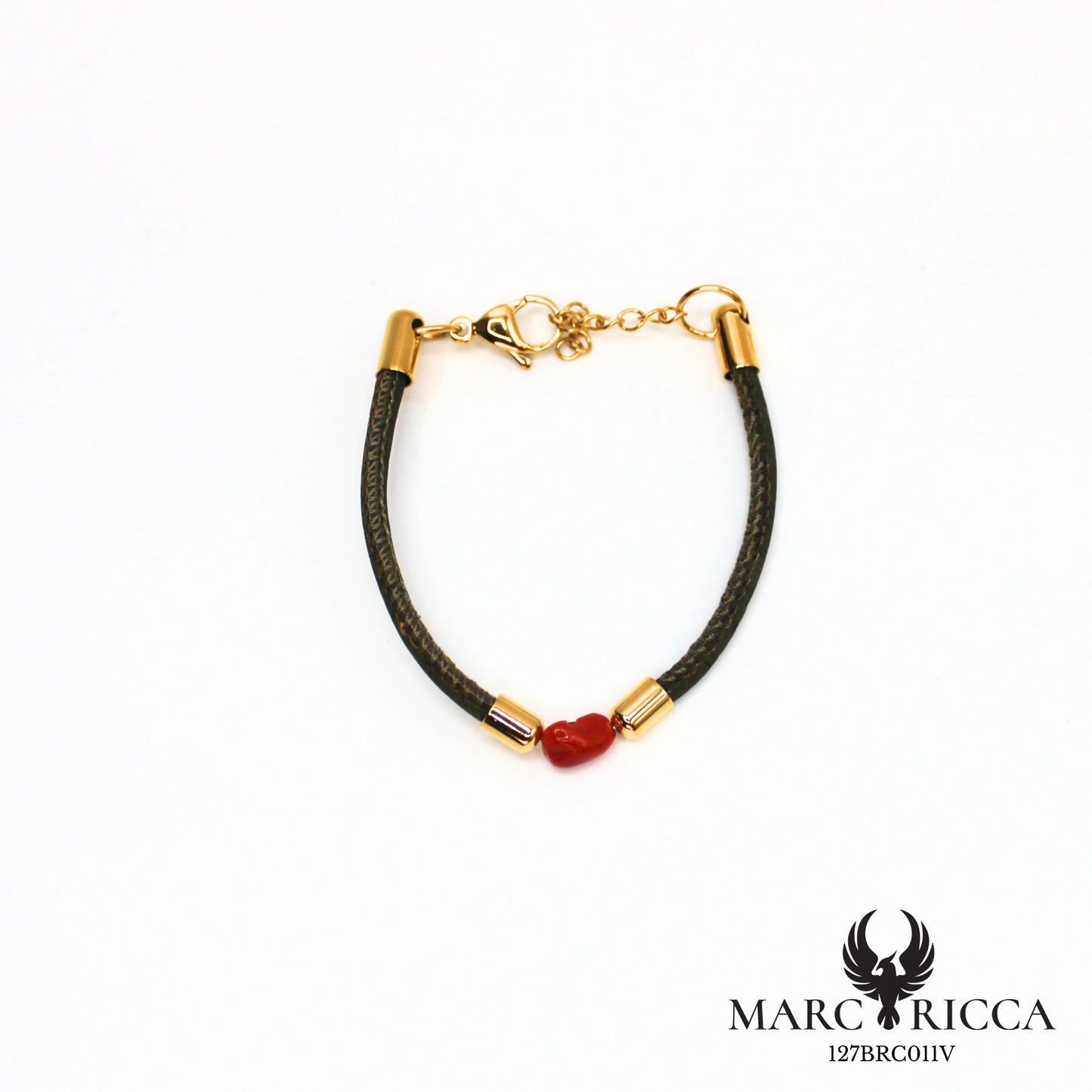 Bracelet liège et corail en acier