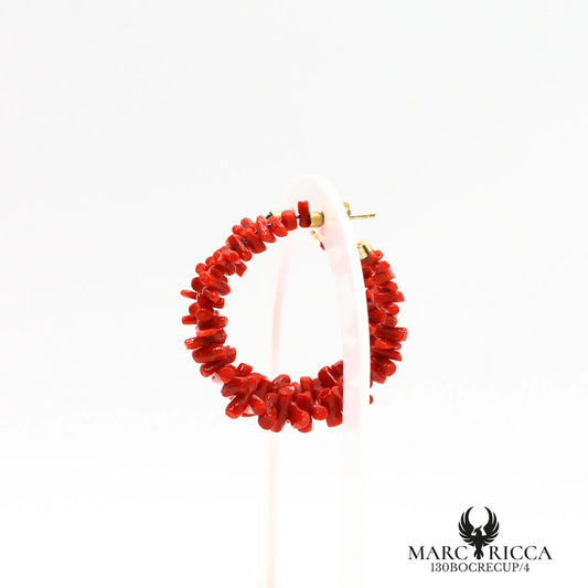 Boucles d'oreilles créole corail cupolino