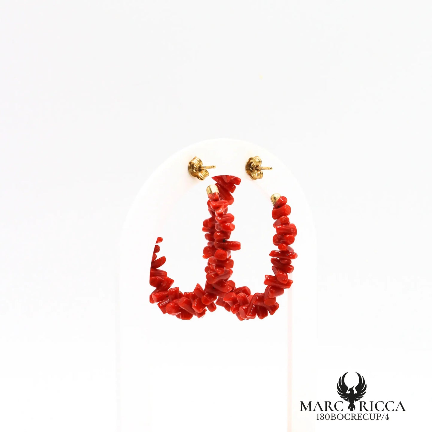 Boucles d'oreilles créole corail cupolino