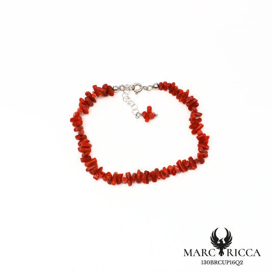 Bracelet corail cupolino et vermeil