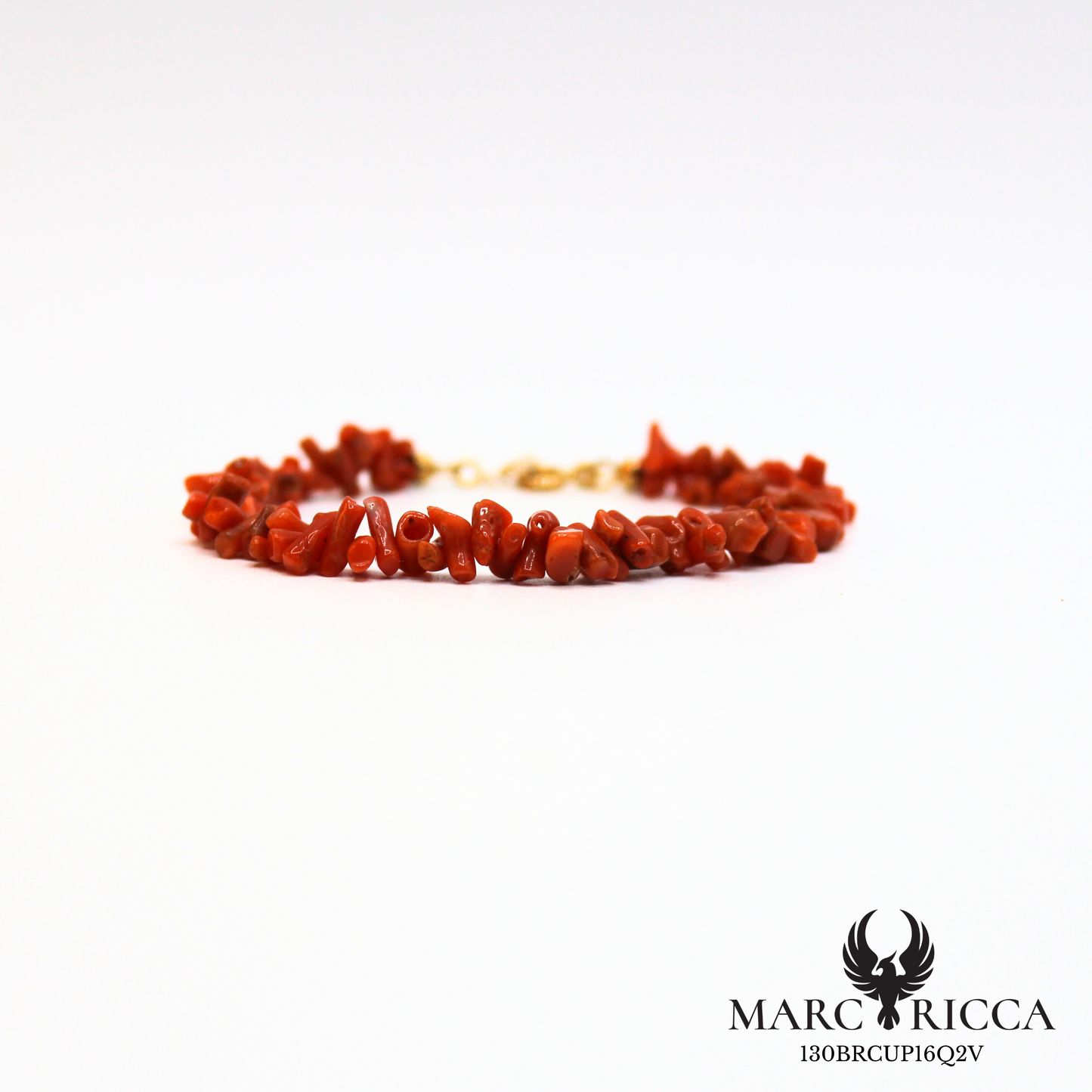 Bracelet corail cupolino et vermeil