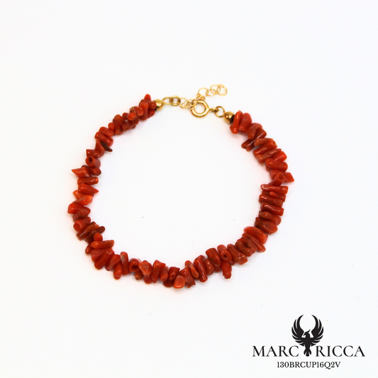 Bracelet corail cupolino et vermeil