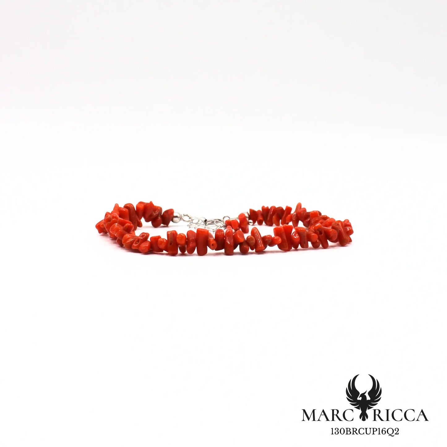 Bracelet corail cupolino et vermeil
