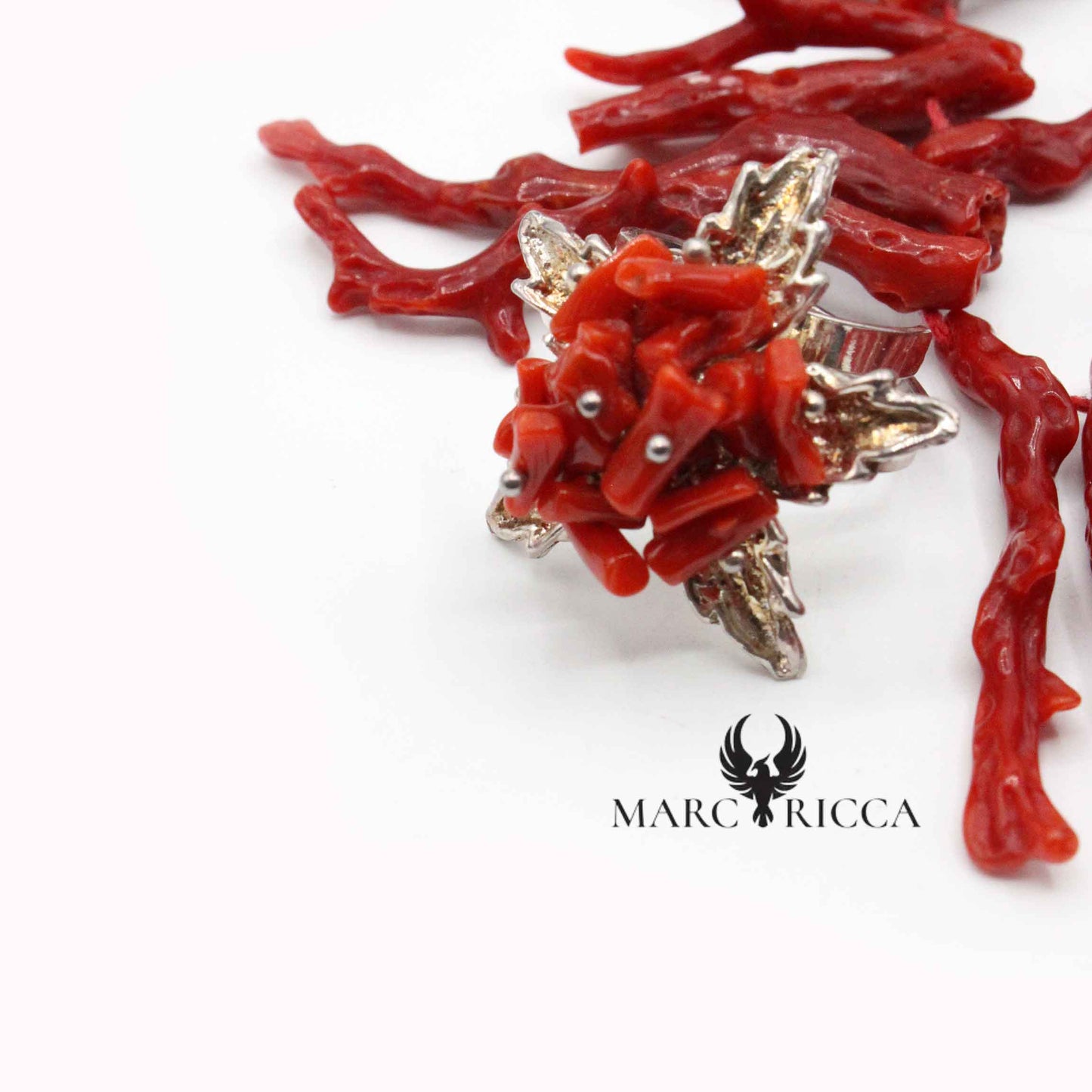 Bague Argent Corail Cupolino Etoile