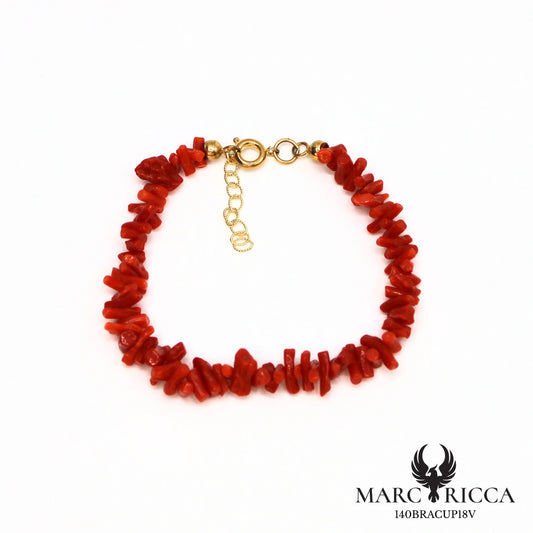 Bracelet corail cupolino et vermeil