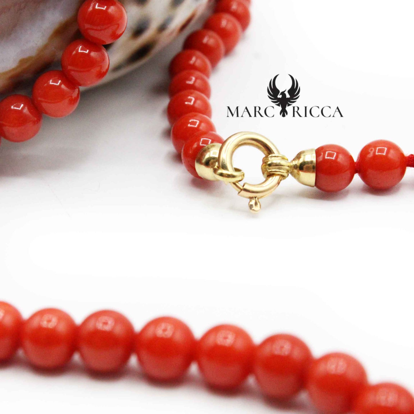 Collier Or Perles de Corail