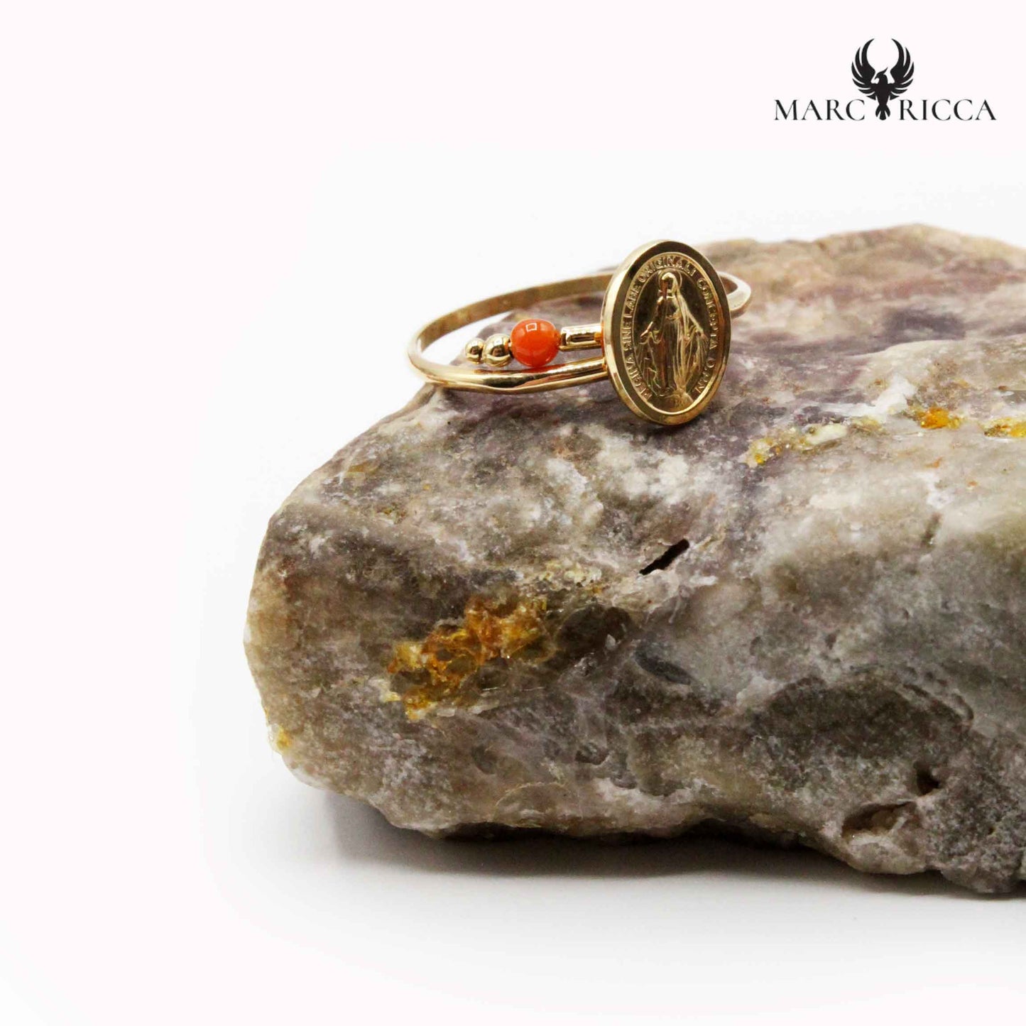 Bague Or Corail Perle & Miraculeuse