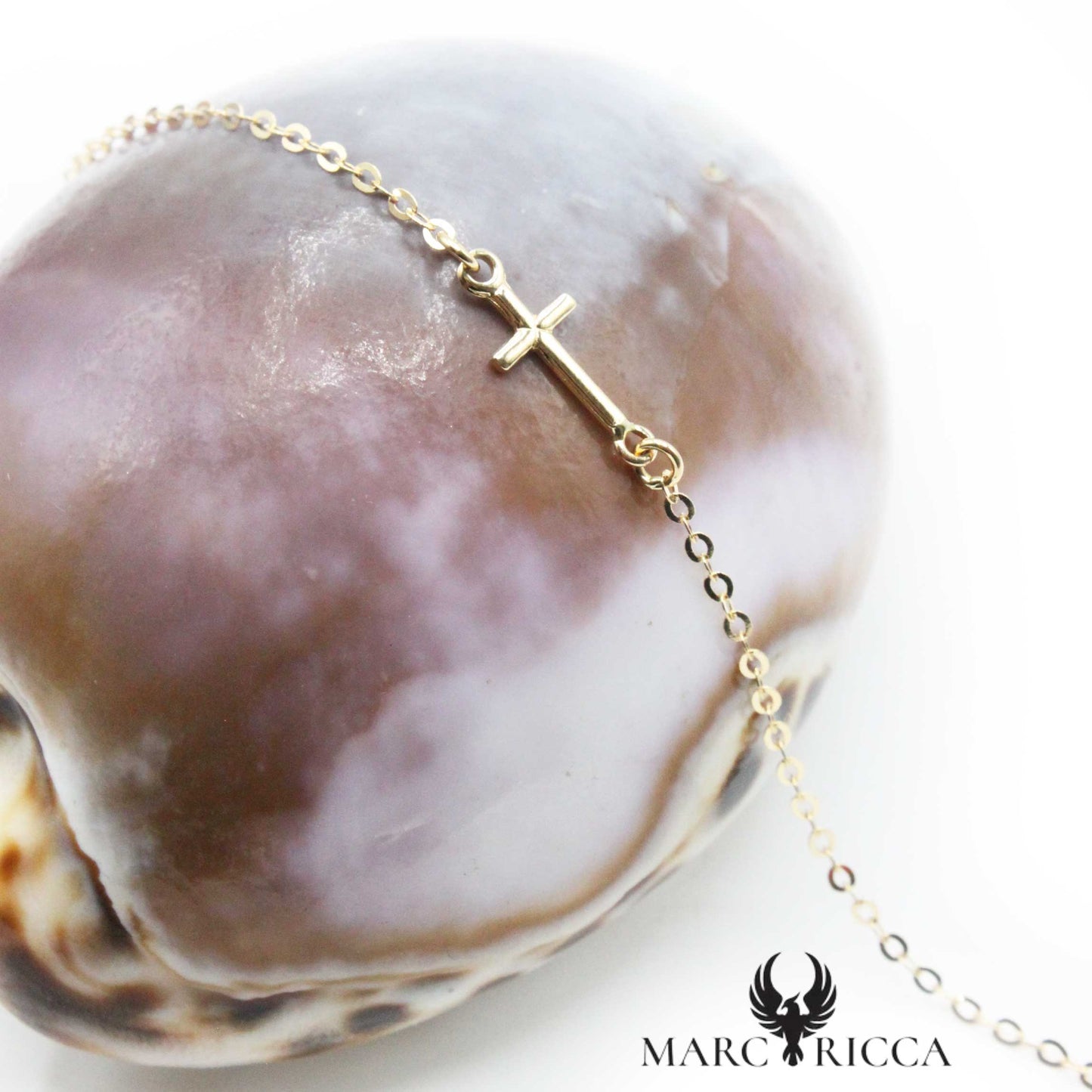 Bracelet Or Chainette & Croix