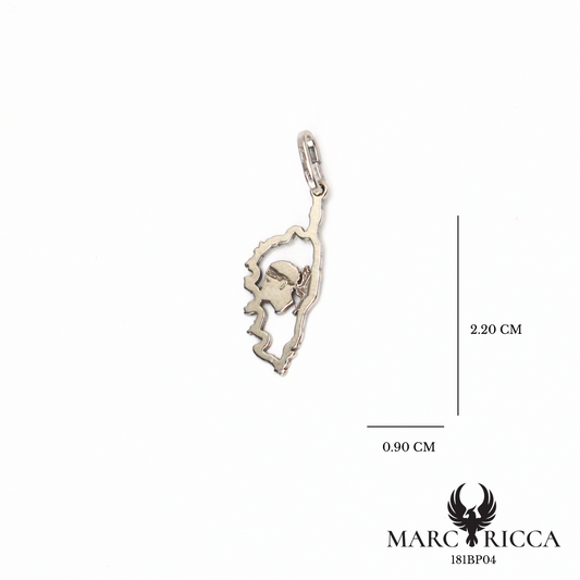 Pendentif Argent Corse & Tête de Maure