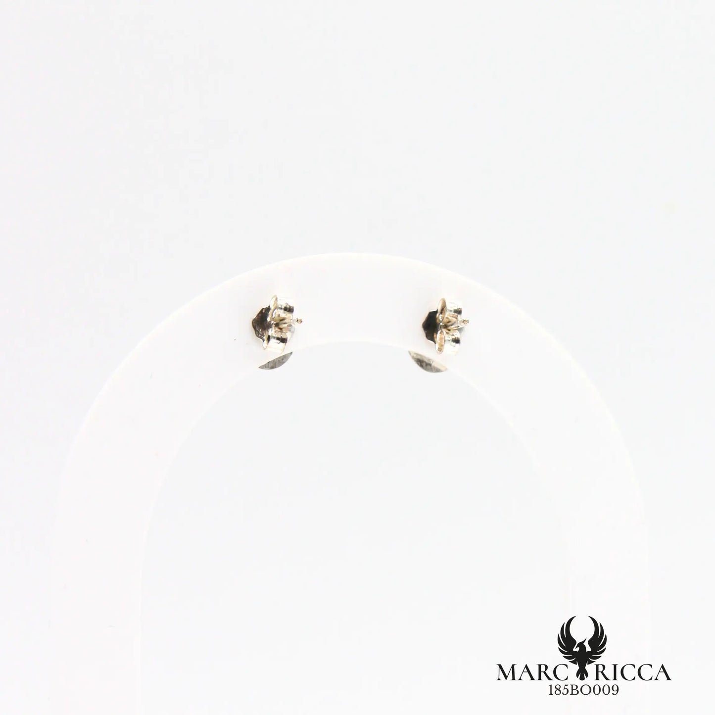 Boucles d'oreilles clous cabochons corail