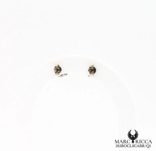 Boucles d'oreilles clous griffes corail