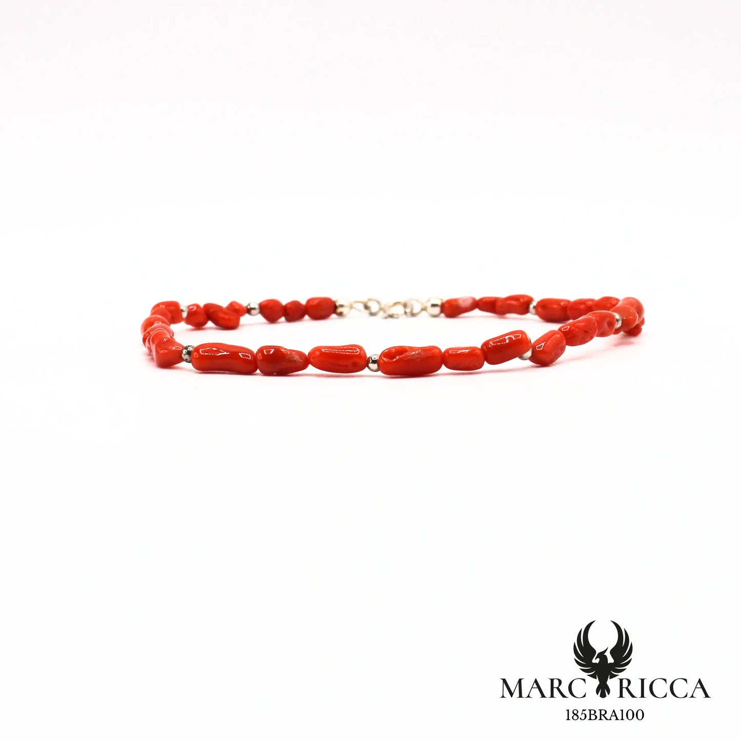 Bracelet corail et perles argent
