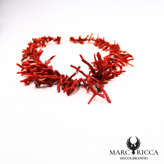 Collier branches de corail en argent