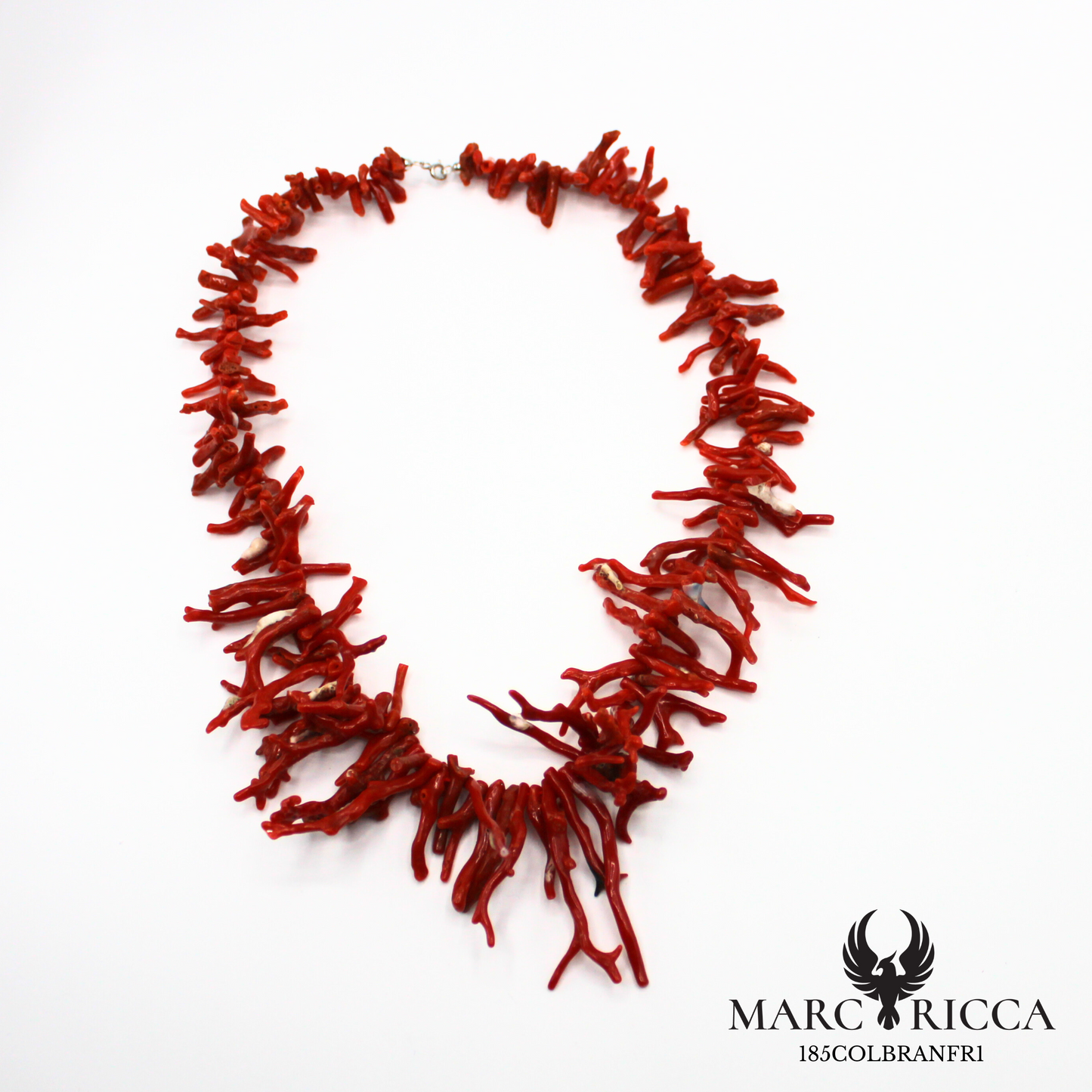 Collier branches de corail en argent